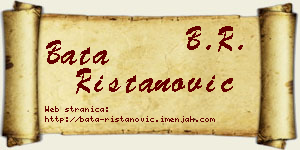 Bata Ristanović vizit kartica